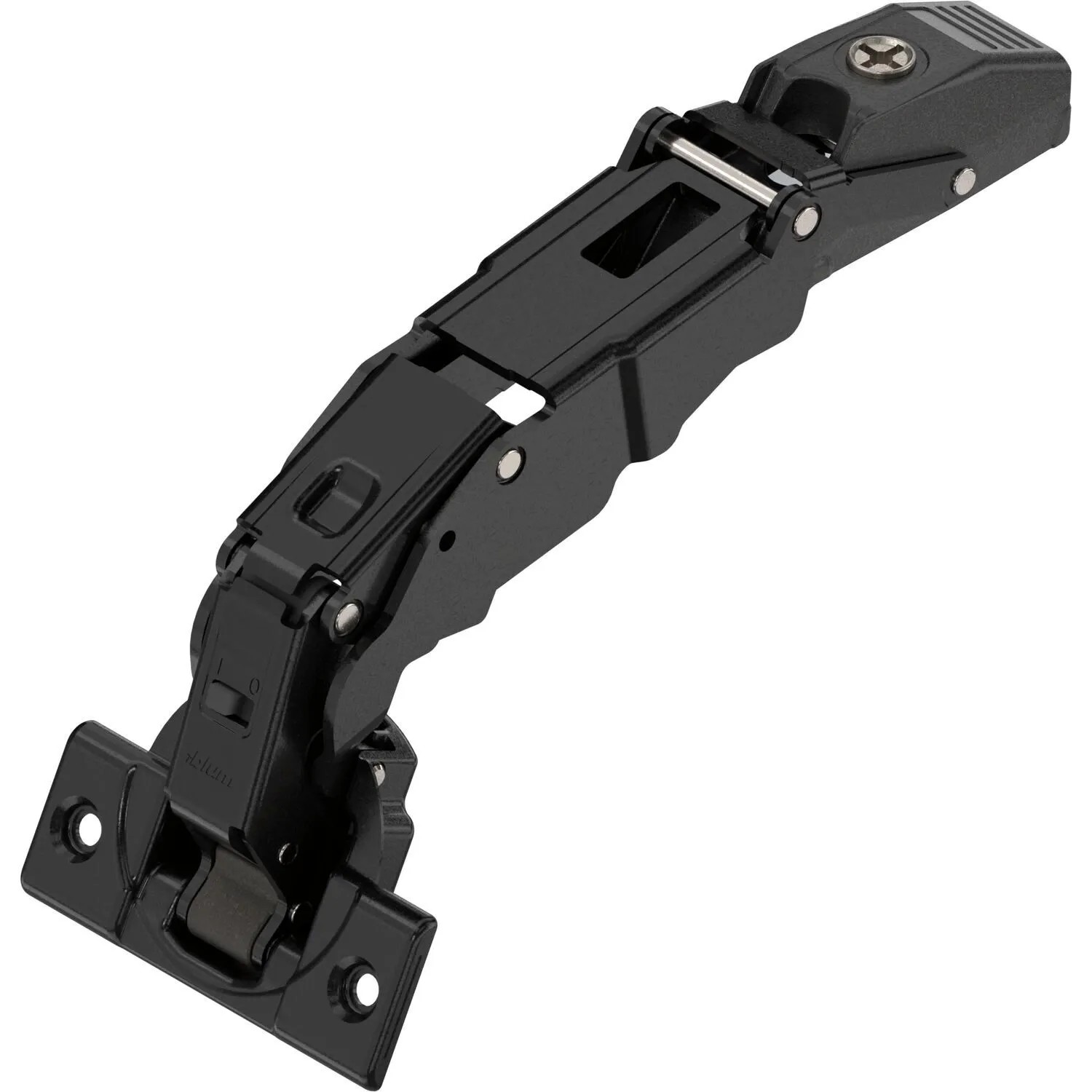 Blum 0-Einsprung-Scharnier Clip Top Blumotion 155 Grad mit Feder Onyx Schwarz Schrauben