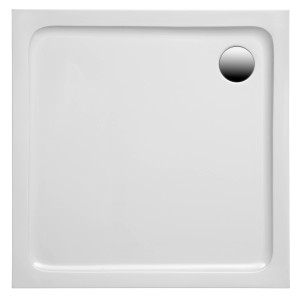 Ottofond Duschwanne, extraflach, quadratisch, 9x9 cm, weiß, aus Sanitär-Acryl.