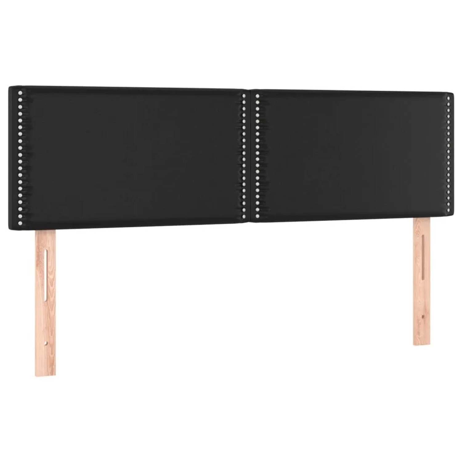 vidaXL Kopfteile 2 Stk Schwarz 72x5x78/88 cm Kunstleder 345932