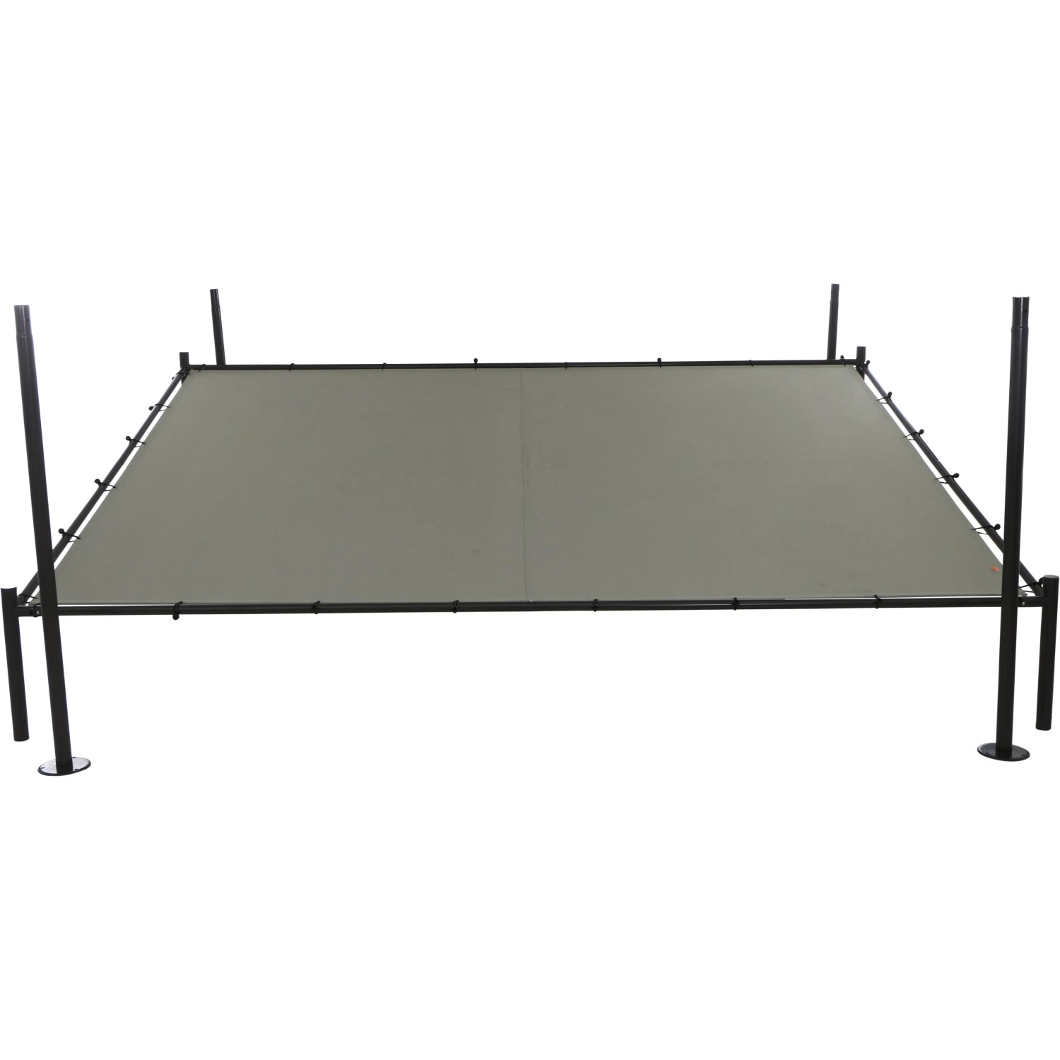Grauer Siena Garden Pavillon Levino 300x400 cm mit Stahlgestell und schrägem Dach.