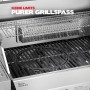 Innenansicht Taino Platinum Yamara 4+2 Gasgrill mit Grillrost, Warmhalterost und Chicken Drum Holder.