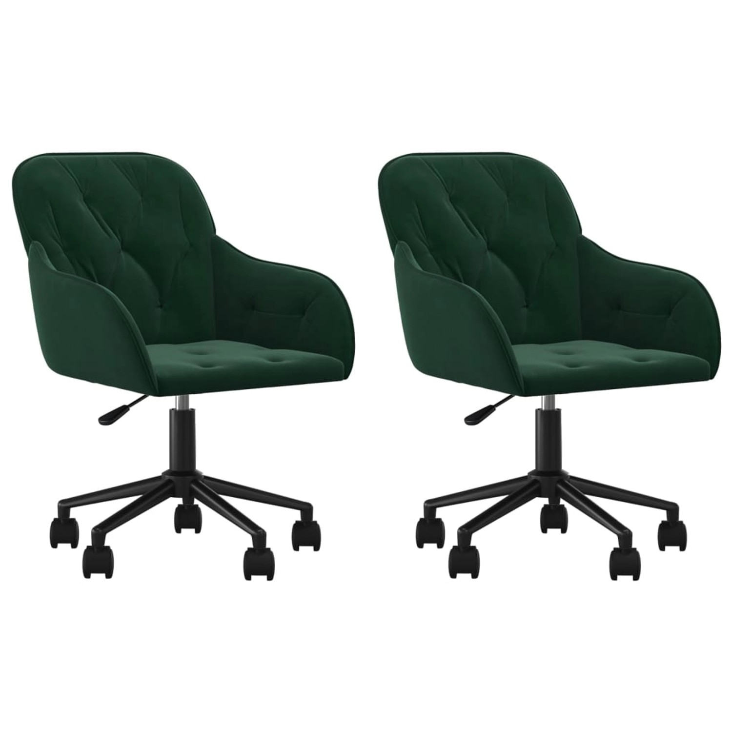 vidaXL Esszimmerstühle 2 Stk Drehbar Dunkelgrün Samt 3103423 günstig online kaufen