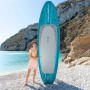 Bestway SUP Board-Set Aqua Drifter mit Sitz, 335cm, auf Kiesstrand mit Person.