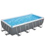 Bestway Steel Pro MAX Pool, 549x274x122 cm, grau, eckig, mit Sandfilteranlage.