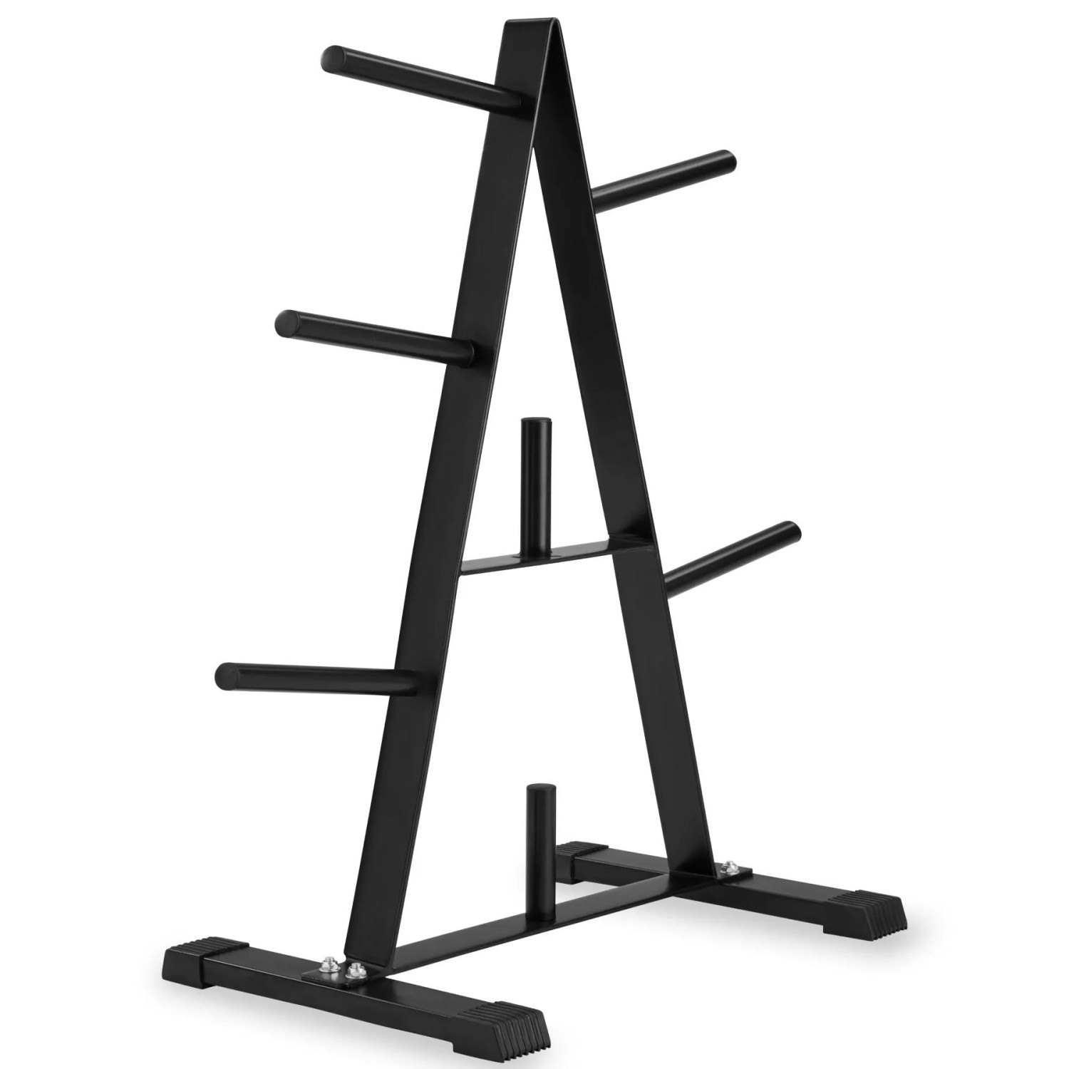 Tectake Hantelscheibenständer  Mit 7 Aufnahmen Scheibenaufnahme 25 mm  67 x 38 50 x 91 cm Schwarz