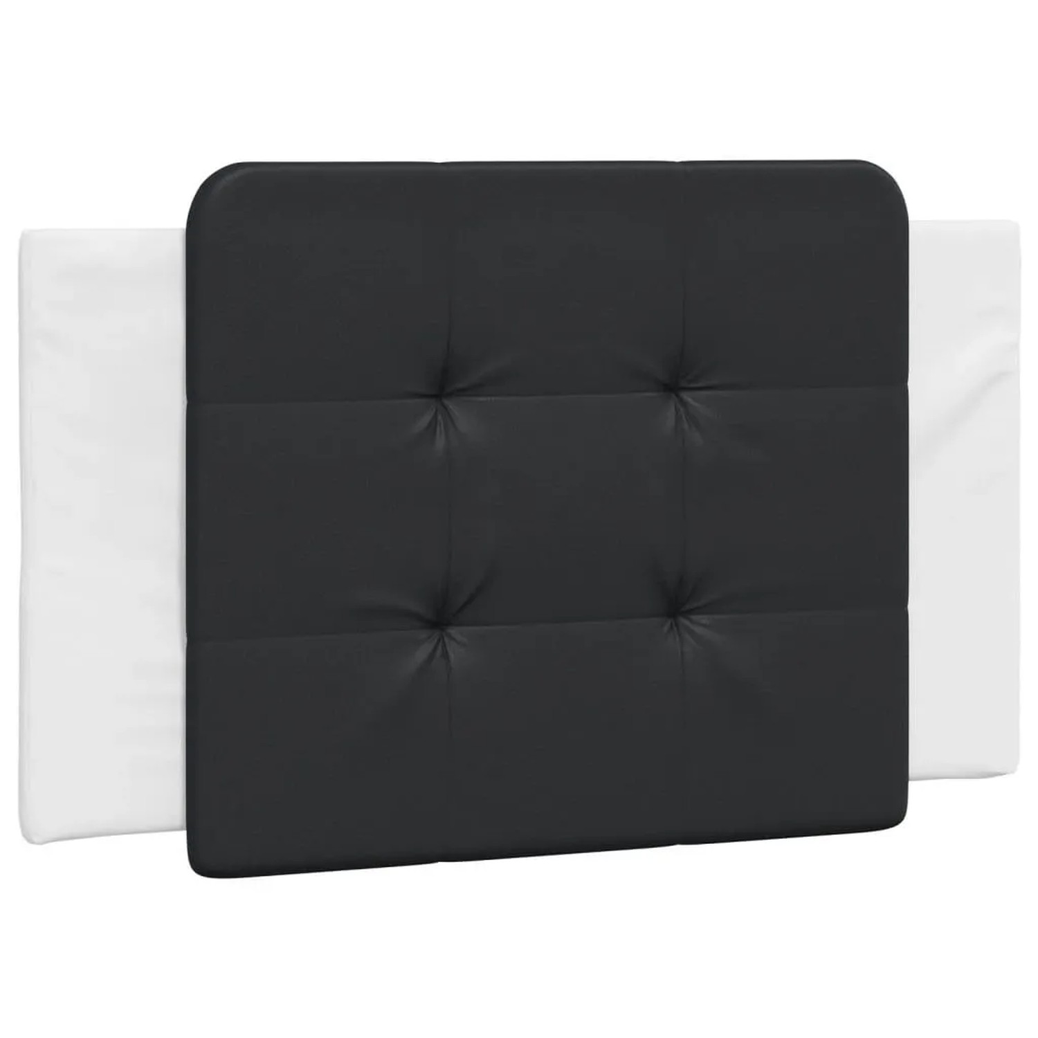 vidaXL Kopfteil-Kissen Zadar Schwarz und Weiß 80 cm Kunstleder 374835