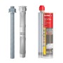 Fischer Montageset für 2-schaliges Mauerwerk mit Gewindestange, Siebhülse und Mörtel.