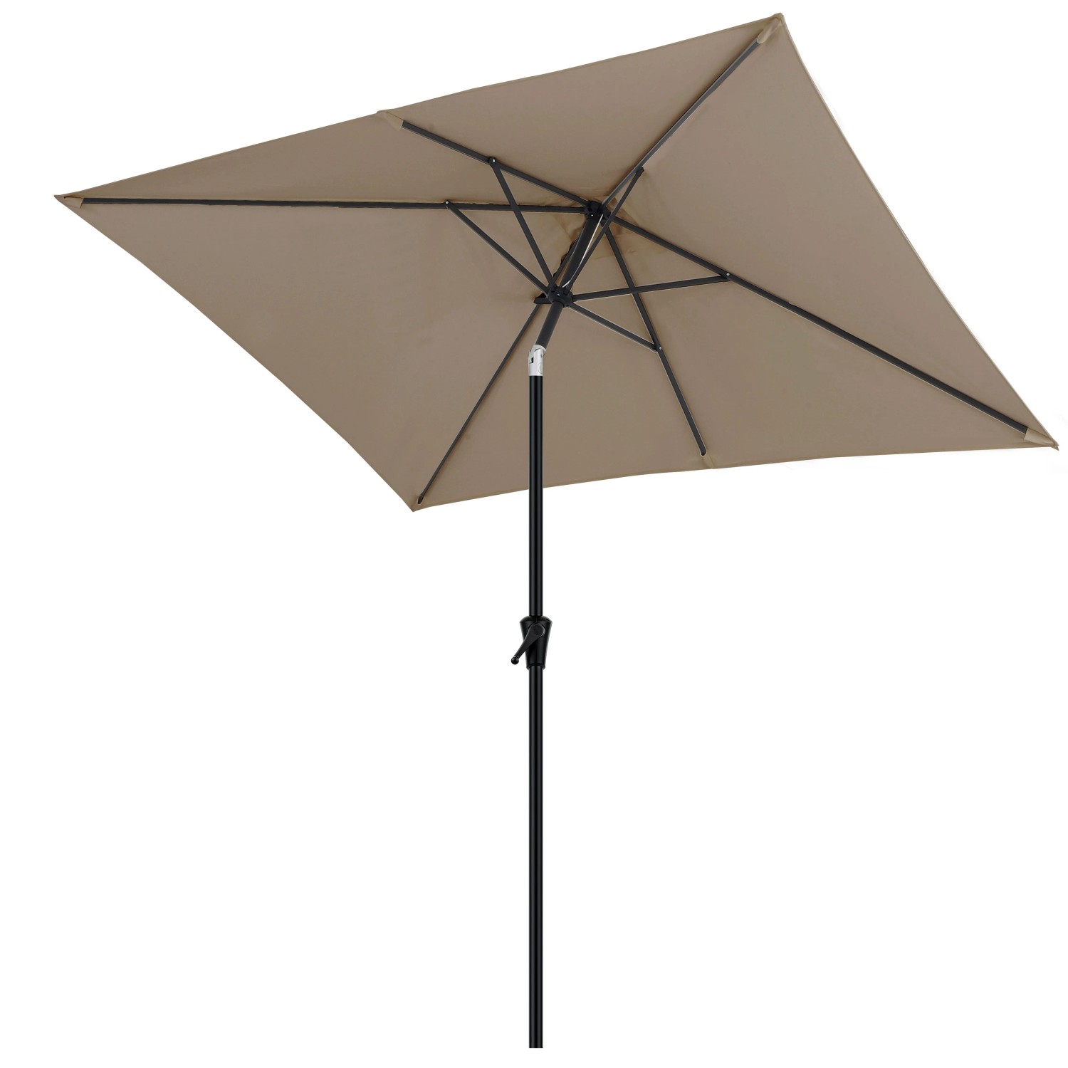 Sekey 300 x 200 cm Kurbelschirm Sonnenschirm mit Aluminium Mast