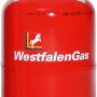 Rote 5 kg WestfalenGas Propan Pfandflasche (Füllung).