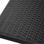 Detailansicht: Schwarzer Perel Klapptisch (180 cm) mit rechteckiger, geflochtener Oberfläche.