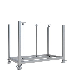 Feuerverzinkte Schake Stapelpalette für 30 Fußplatten, Baugeräte für Baustellen.