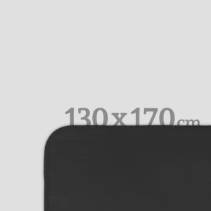 Schwarze Bestlivings Fleecedecke (130x170 cm) mit Kedernaht.