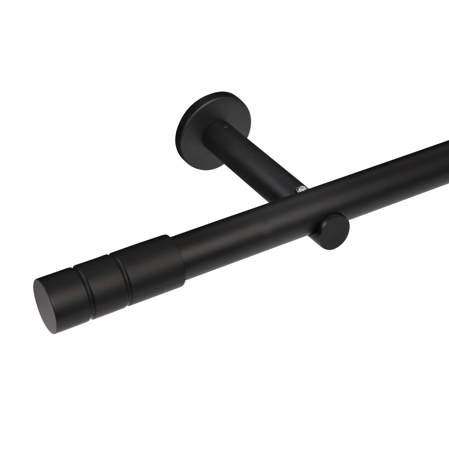 Deco-Raum Gardinenstange nach Maß 1-Lauf Zylinder Ø 25mm Schwarz 330cm_9