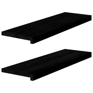 vidaXL Treppenstufen 2 Stk Dunkelbraun 80x25x2 cm Massivholz Eiche 3283797