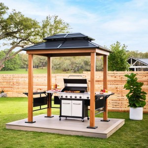 SOJAG Aluminium Grillpavillon Maui Holzoptik 158x249x278 cm