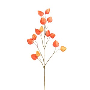 Mica Decorations Kunstpflanze, orange chinesische Laternenblume, 76 cm hoch, für Herbstdeko.