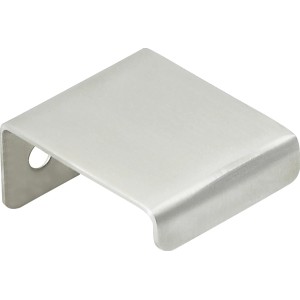 Siro Möbelgriff, Edelstahl feingeschliffen, Lochabstand 16mm. Moderner Griff für Schränke und Schubladen.