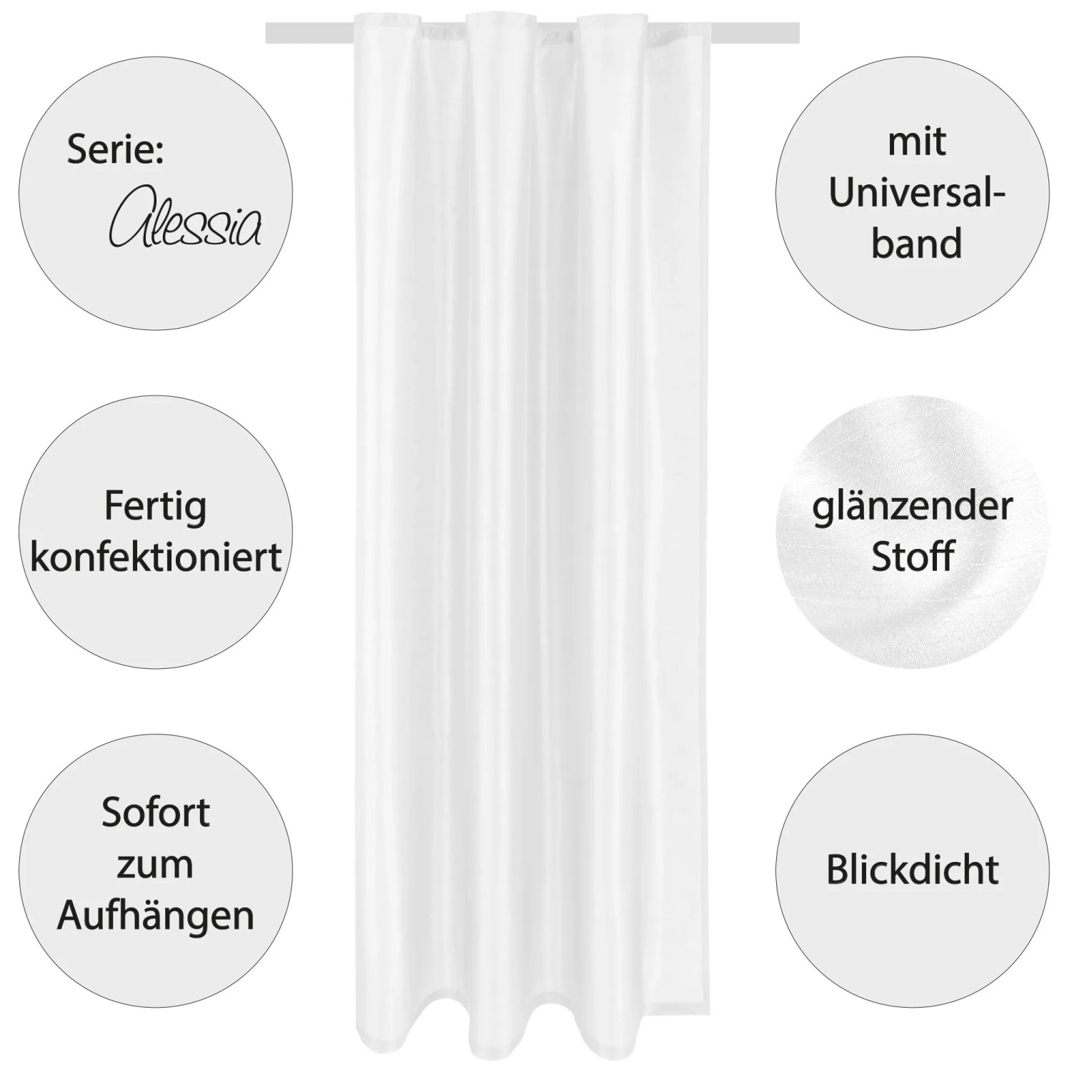 Weiße Plissee-Vorhänge Mit Vertikalen Streifen – 2 Paneele à 106,7x259,1 Cm, Halbtransparent, Lichtfilter