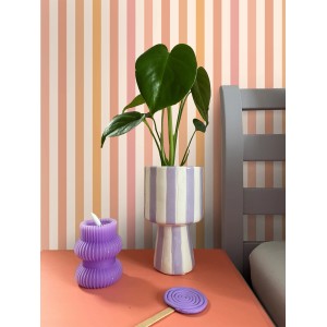 ESTAhome Tapete Streifen Orange Und Rosa 50 X 900 Cm 131604