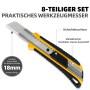CCLIFE 8 Cuttermesser Set 18mm mit 40 Abbrechklingen Sicherheitslock Kartonmesser Mehrzweck Teppichmesser_2
