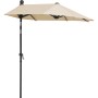 Schneider Balkonschirm, 150x150 cm, Natur, mit Kurbel. Ideal für Balkon oder Terrasse.