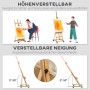 Vinsetto Staffelei, klappbar und höhenverstellbar, mit Halterung für Leinwände.
