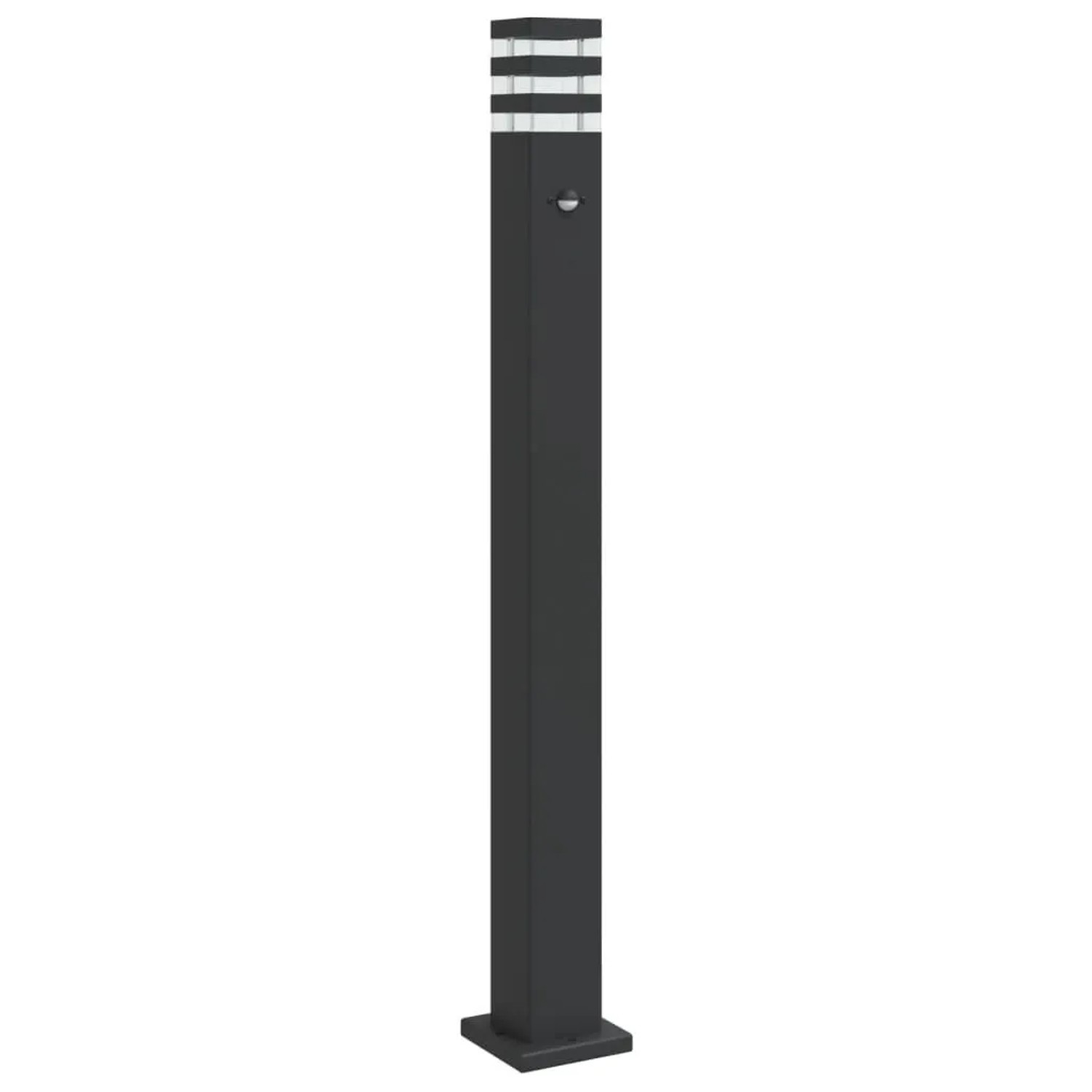 vidaXL Wegeleuchte mit Bewegungsmelder Schwarz 110 cm Aluminium 4006403