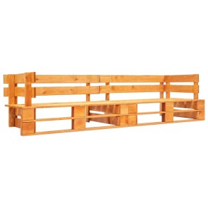 VidaXL Garten-Palettensofa, 2-Sitzer, honigbraun, aus Holz. Rustikale Gartenbank für Terrasse und Garten.