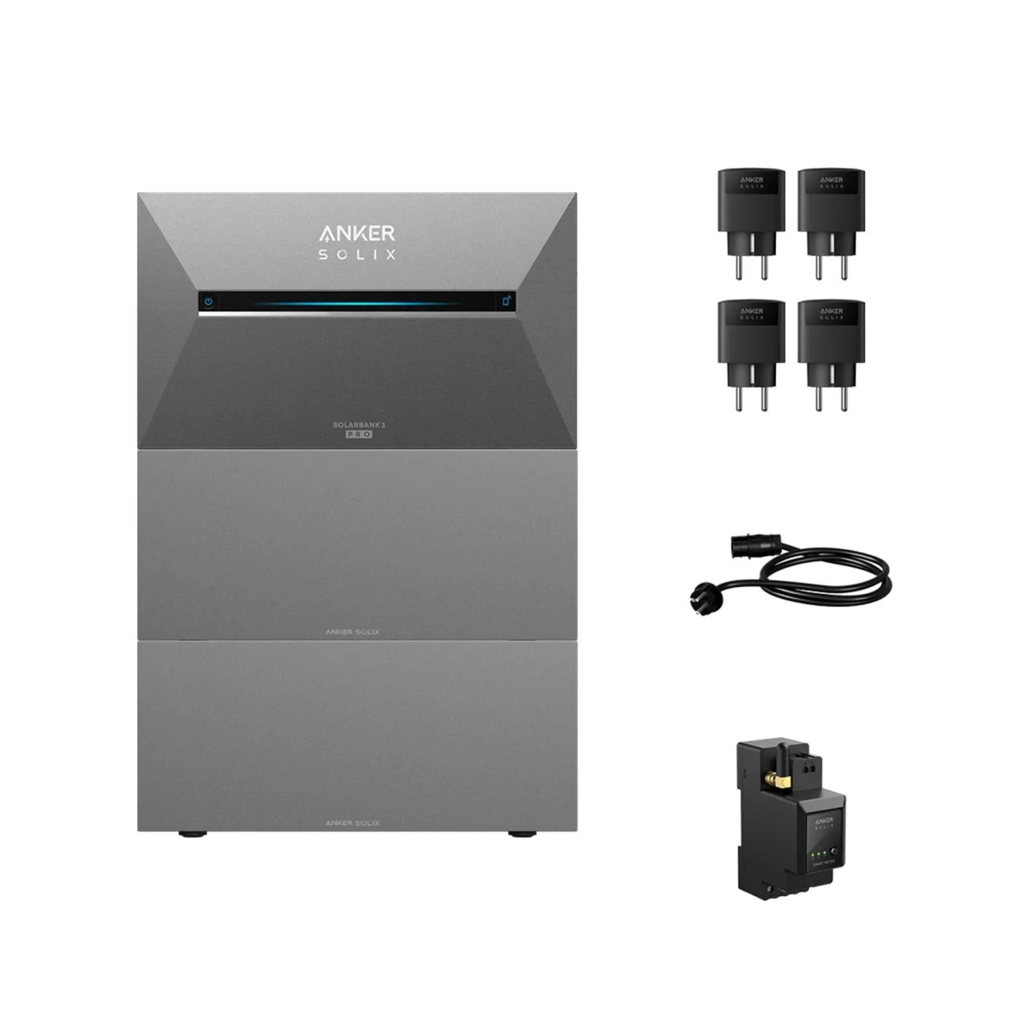 Anker SOLIX Solarbank 3 E2700 Pro Set 8064Wh inkl. 2x Zusatzakku Smart Meter & 5x Smart Plug