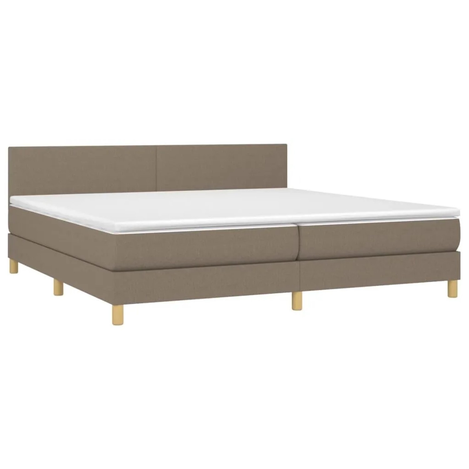 vidaXL Boxspringbett mit Matratze & LED Taupe 200x200 cm Stoff 3133585 günstig online kaufen