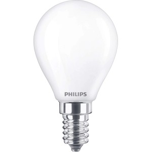 Philips LED-Lampe E14 Tropfenform, 2,2W, warmweißes Licht für Wohnräume.
