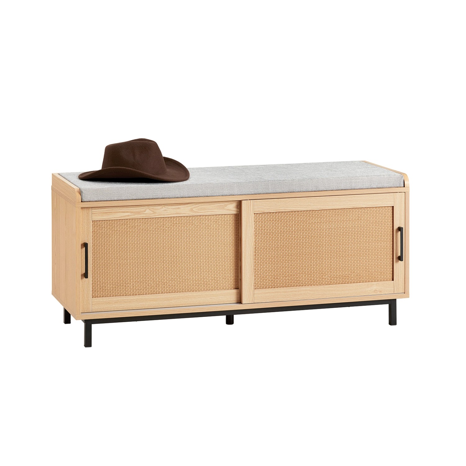 SoBuy Schuhbank mit Sitzfläche Sitzbank Schuhregal Natur FSR154-N günstig online kaufen