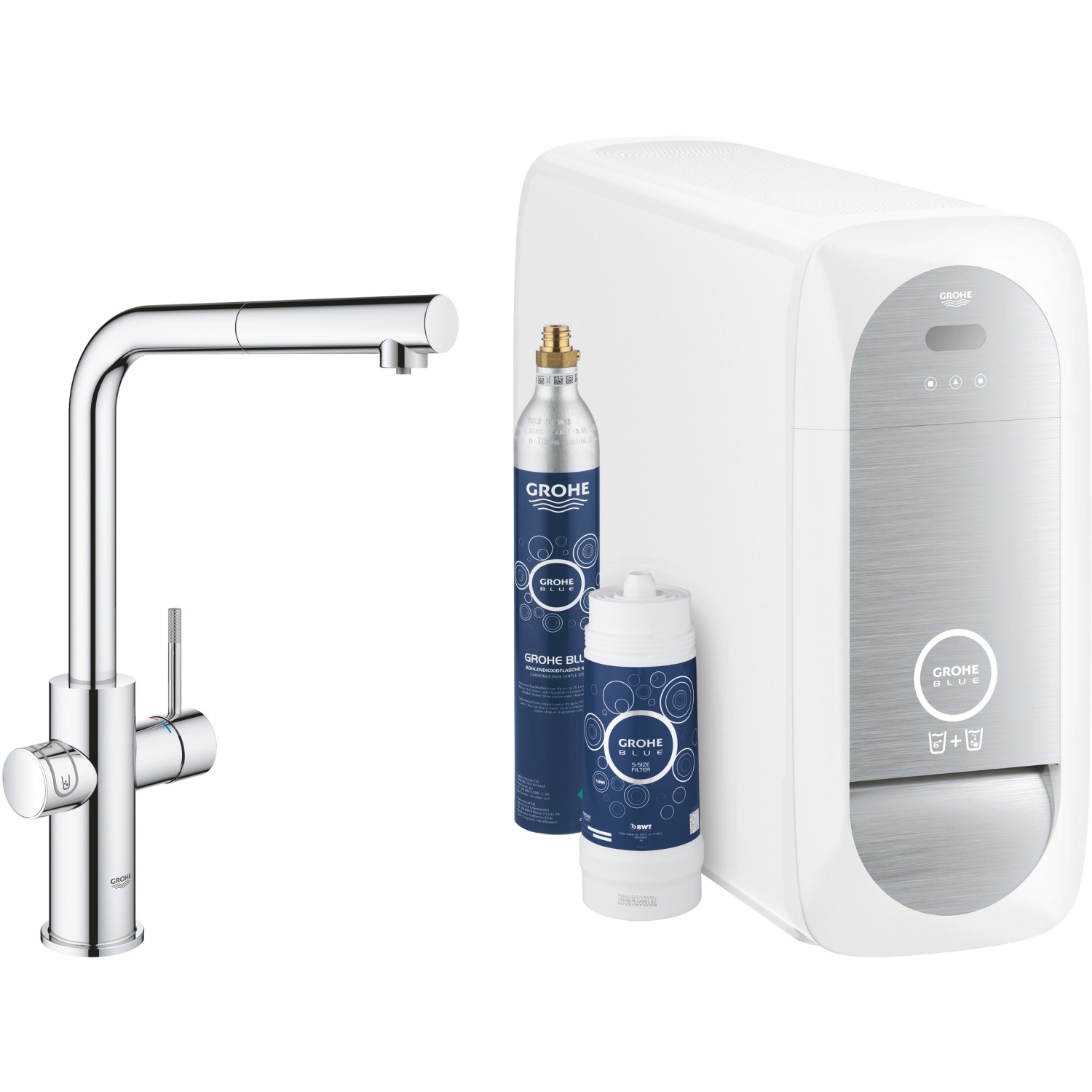 Grohe L-Auslauf Starter Kit Blue Home Chrom kaufen bei OBI 