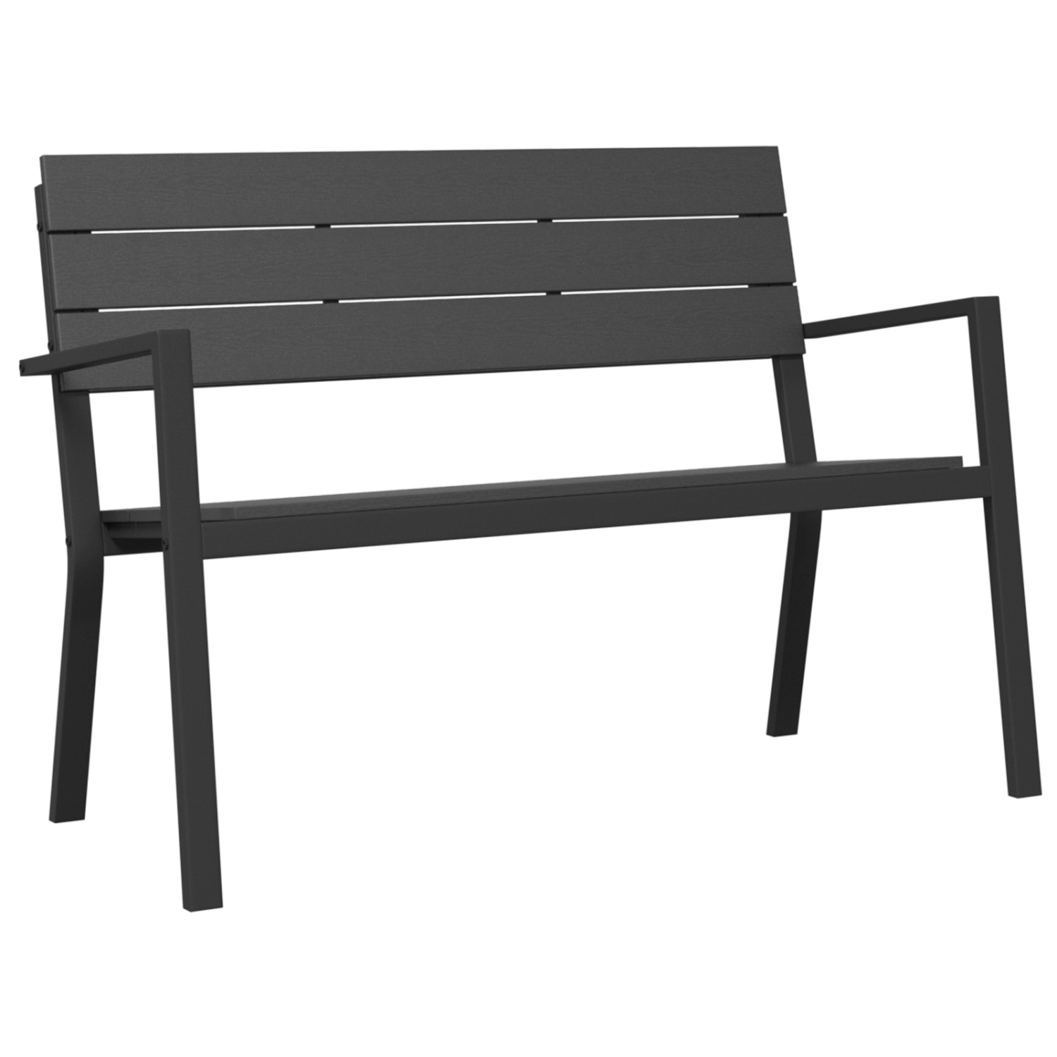 vidaXL Gartenbank Schwarz Stahl und WPC 42001773 günstig online kaufen