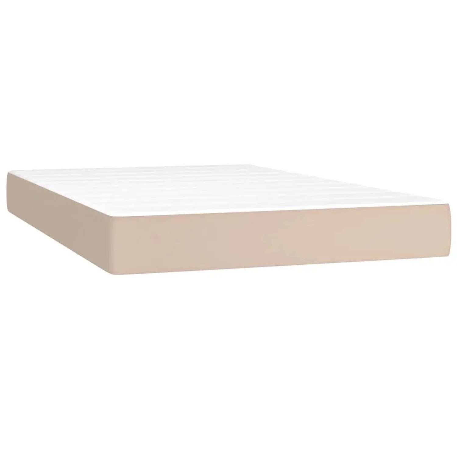 vidaXL Taschenfederkernmatratze Mittel Cappuccino 120x200x20 cm Kunstleder 347767