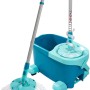 Leifheit CLEAN TWIST Disc Ergo Wischmopp Set mit Rollen und Schleuder für glatte Böden.