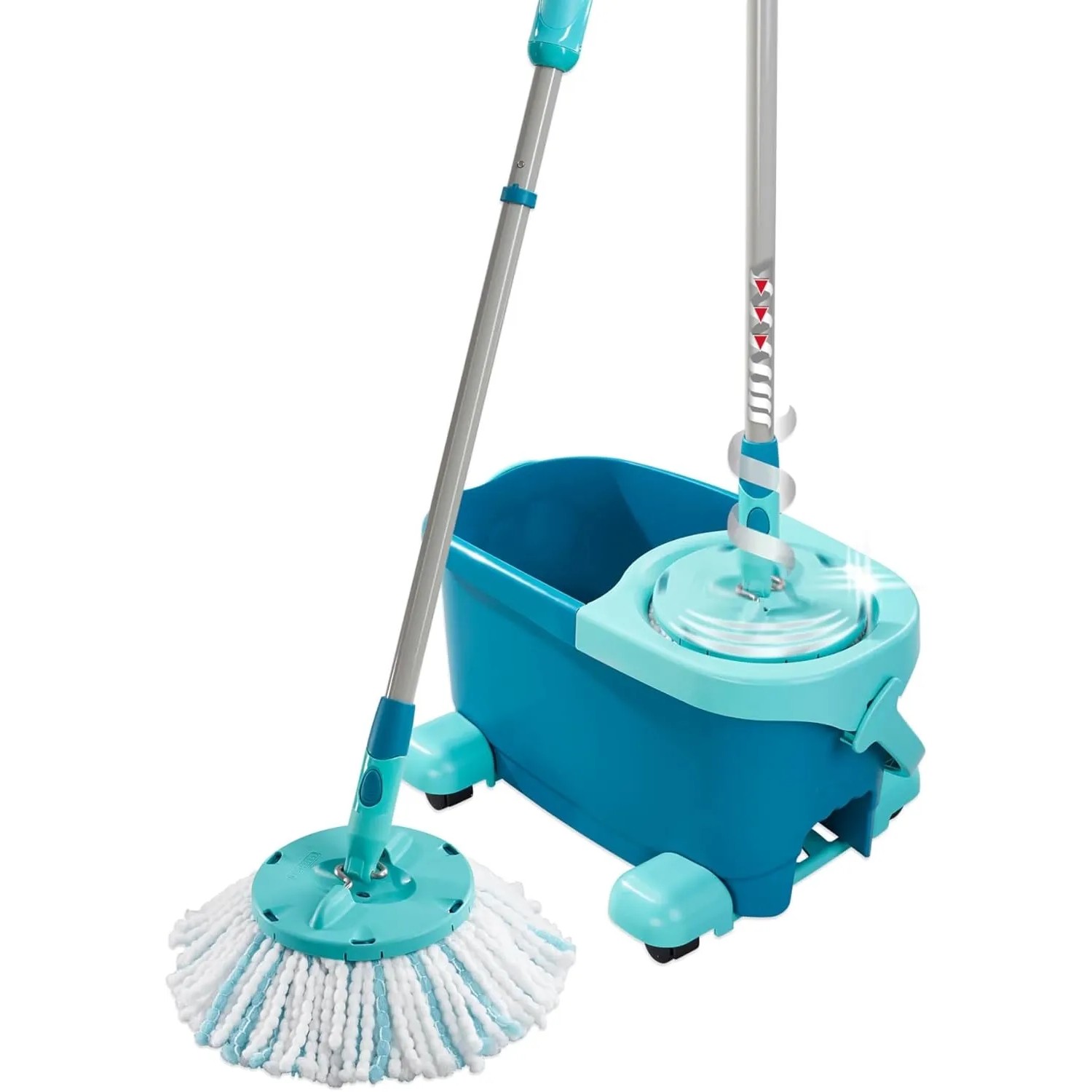 Leifheit Wischmopp CLEAN TWIST Disc Ergo Glatte Böden inkl. Rollen
