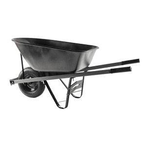 Pergart Schubkarre mit 100 l Wanne und unplattbarem Vollgummirad.