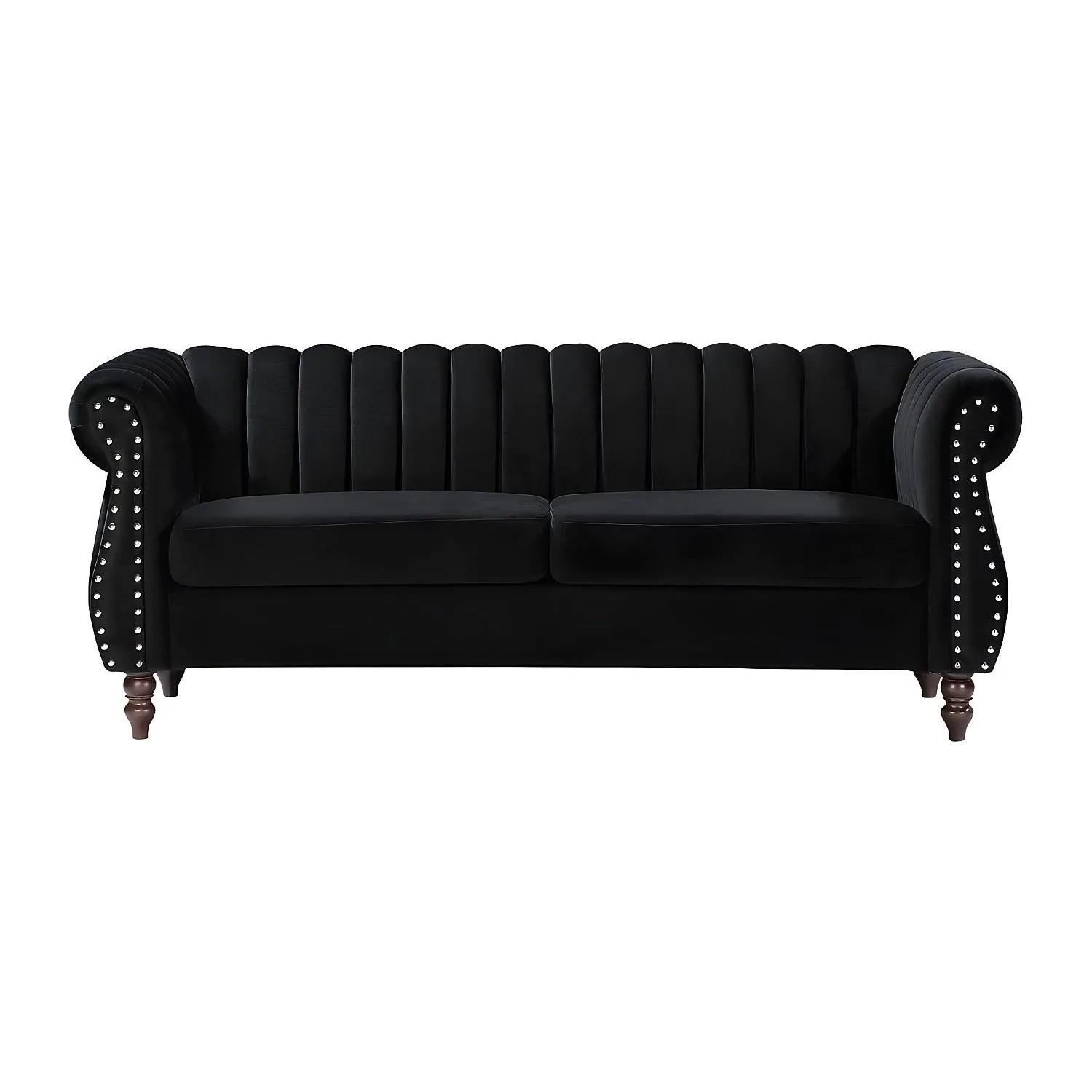 Vente-unique Sofa Ohne Schlafmöglichkeit Trumbo Schwarz 195 cm