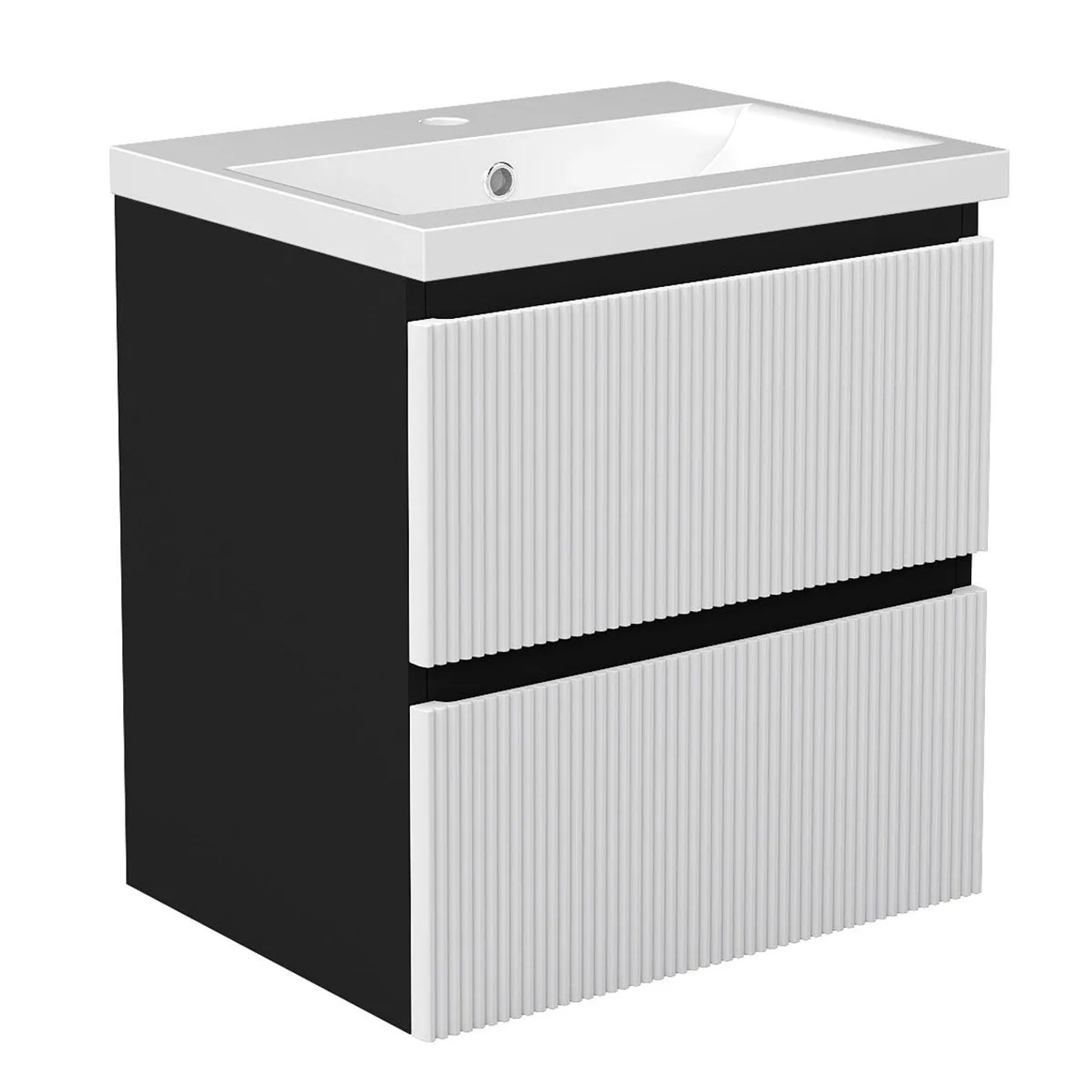 Duschspa Waschplatz 2 tlg. SILO 50 cm Keramik Waschbecken mit Unterschrank Softclose