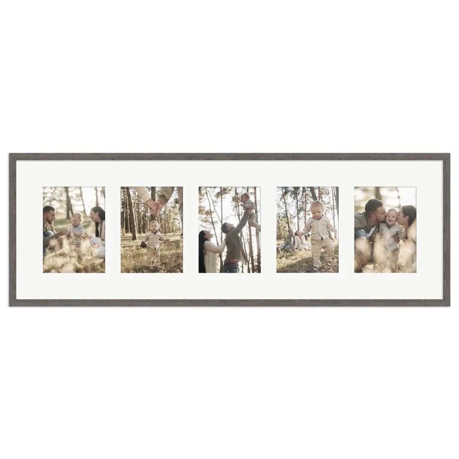 WANDStyle Galerierahmen G950 in Graubraun 30 x 90 cm für 5 Bilder im Format 13 x 18 cm