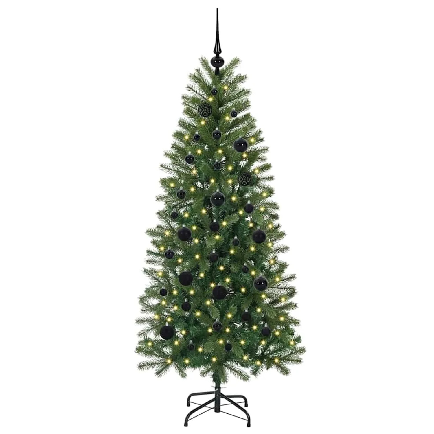 vidaXL Künstlicher Weihnachtsbaum mit 150 LEDs Grün 150 cm PE und PVC 3397342