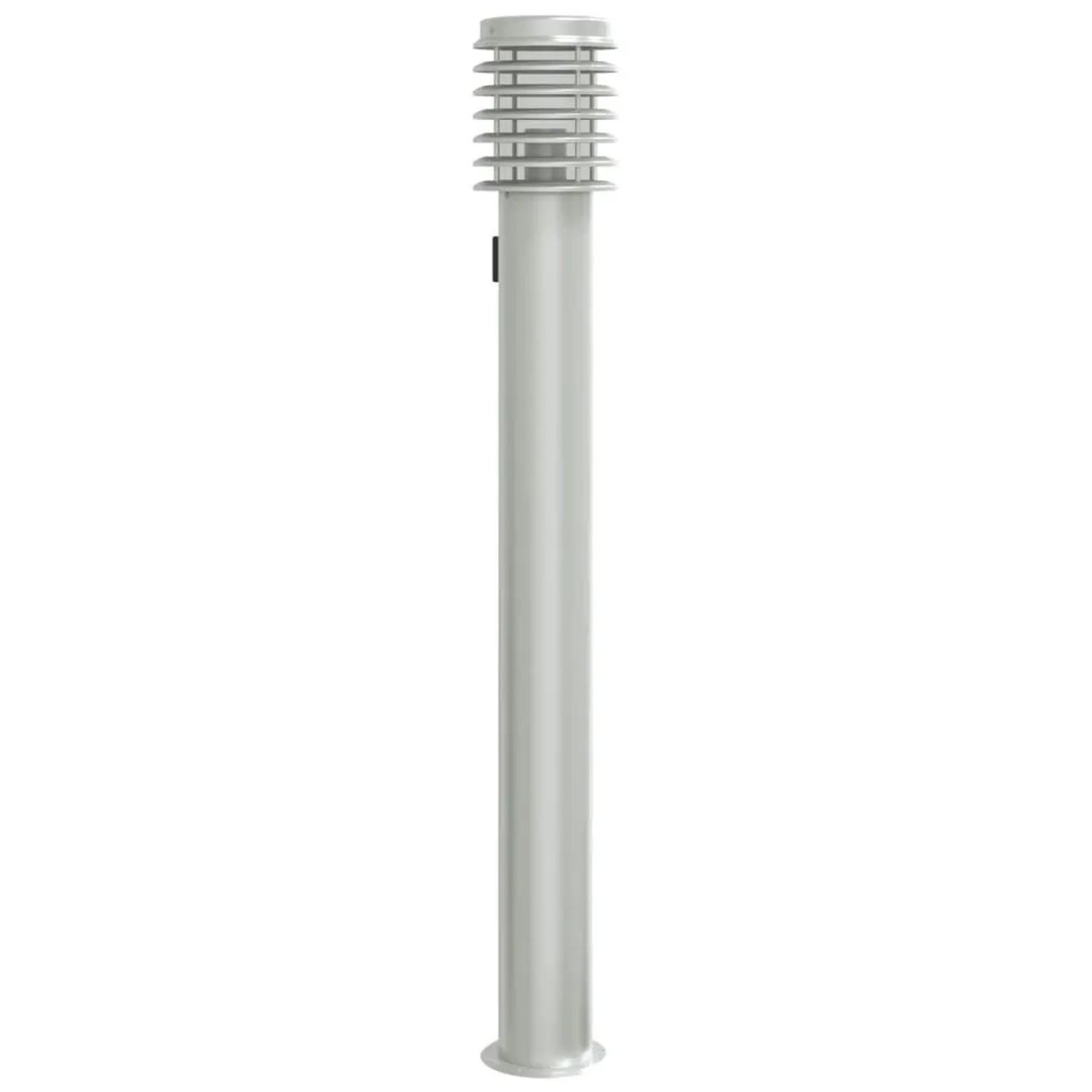 vidaXL Wegeleuchte mit Steckdose Silbern 110 cm Edelstahl 4006375