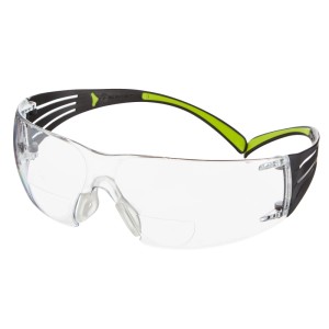 3M SecureFit Lese-Schutzbrille +2 Dioptrien, klare Gläser für Augenschutz beim Lesen und Arbeiten.