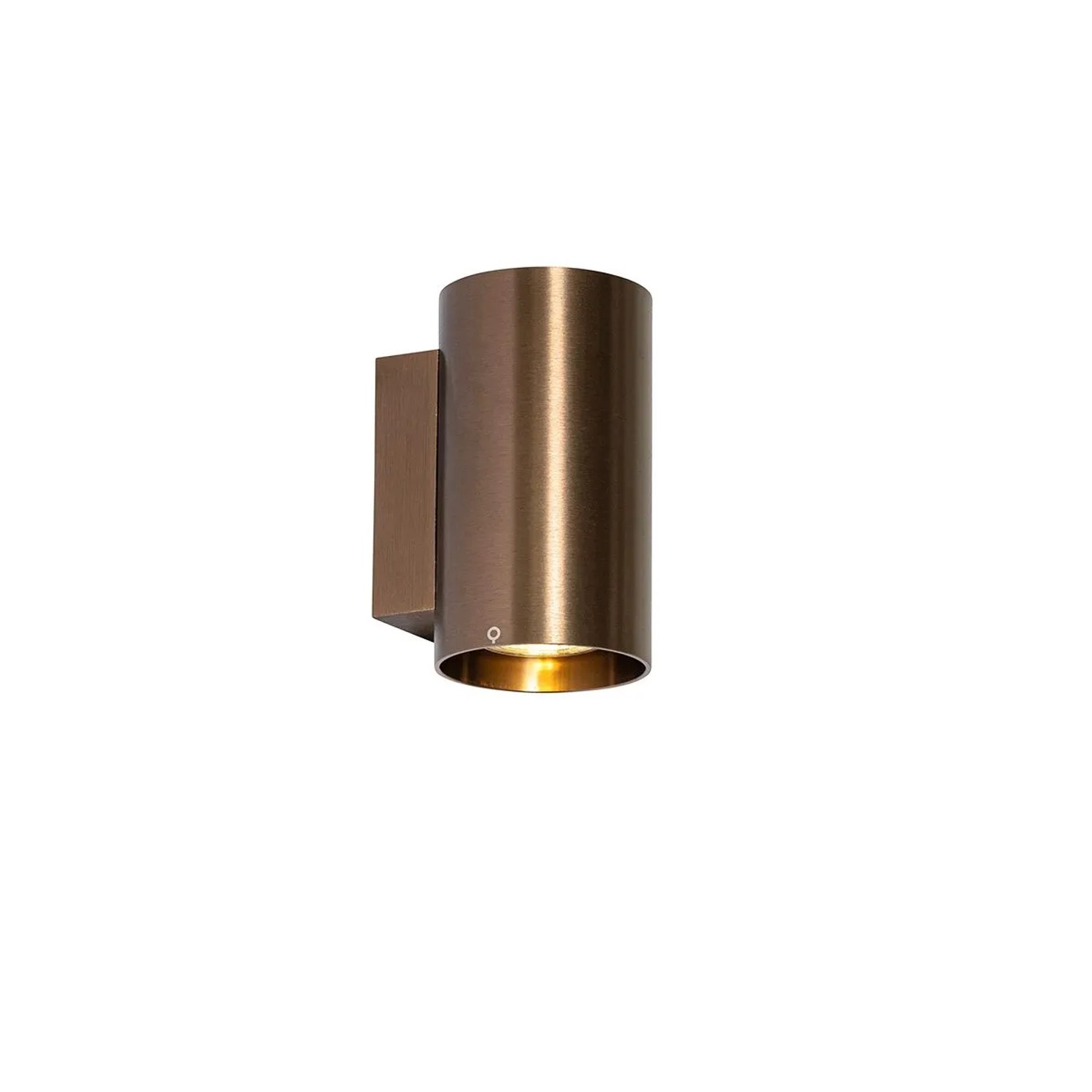 QAZQA Moderne Wandleuchte DunkelBronze Rund Sandy
