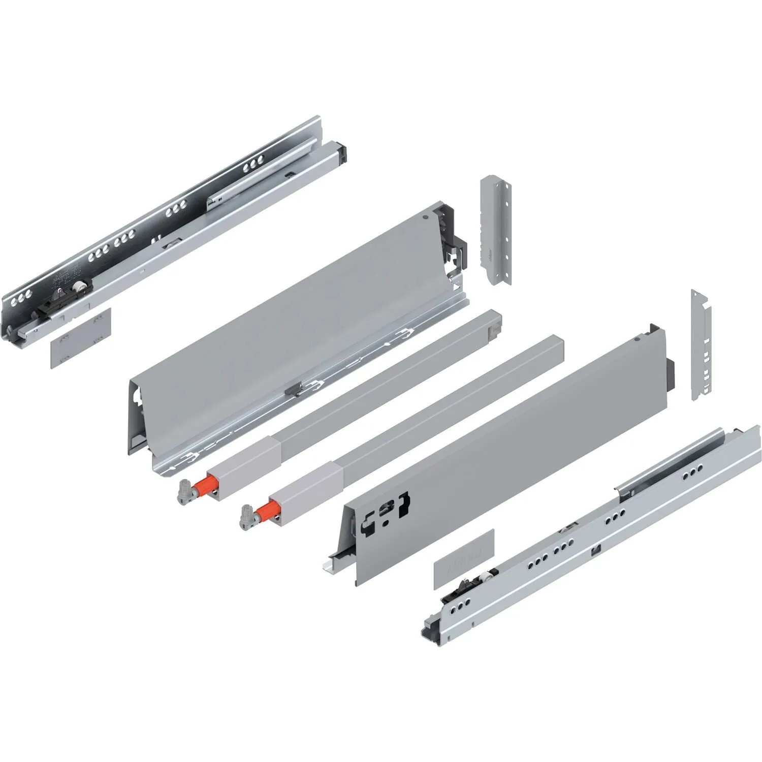 Blum D-Reling Tandembox antaro Vollauszug Blumotion 400 mm 30 kg Grau 1 Paar