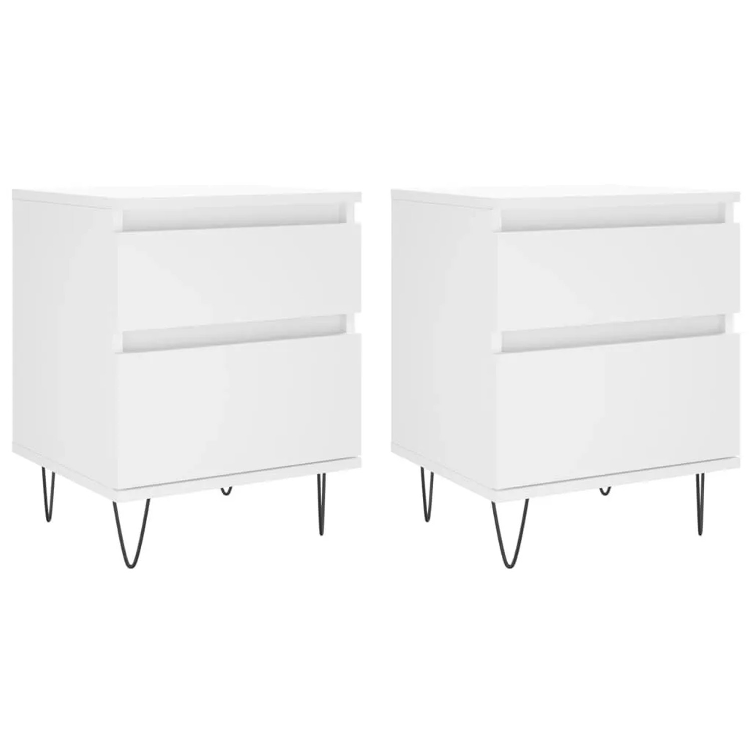 vidaXL Nachttische 2 Stk Weiß 40x35x50 cm Holzwerkstoff 830669 günstig online kaufen