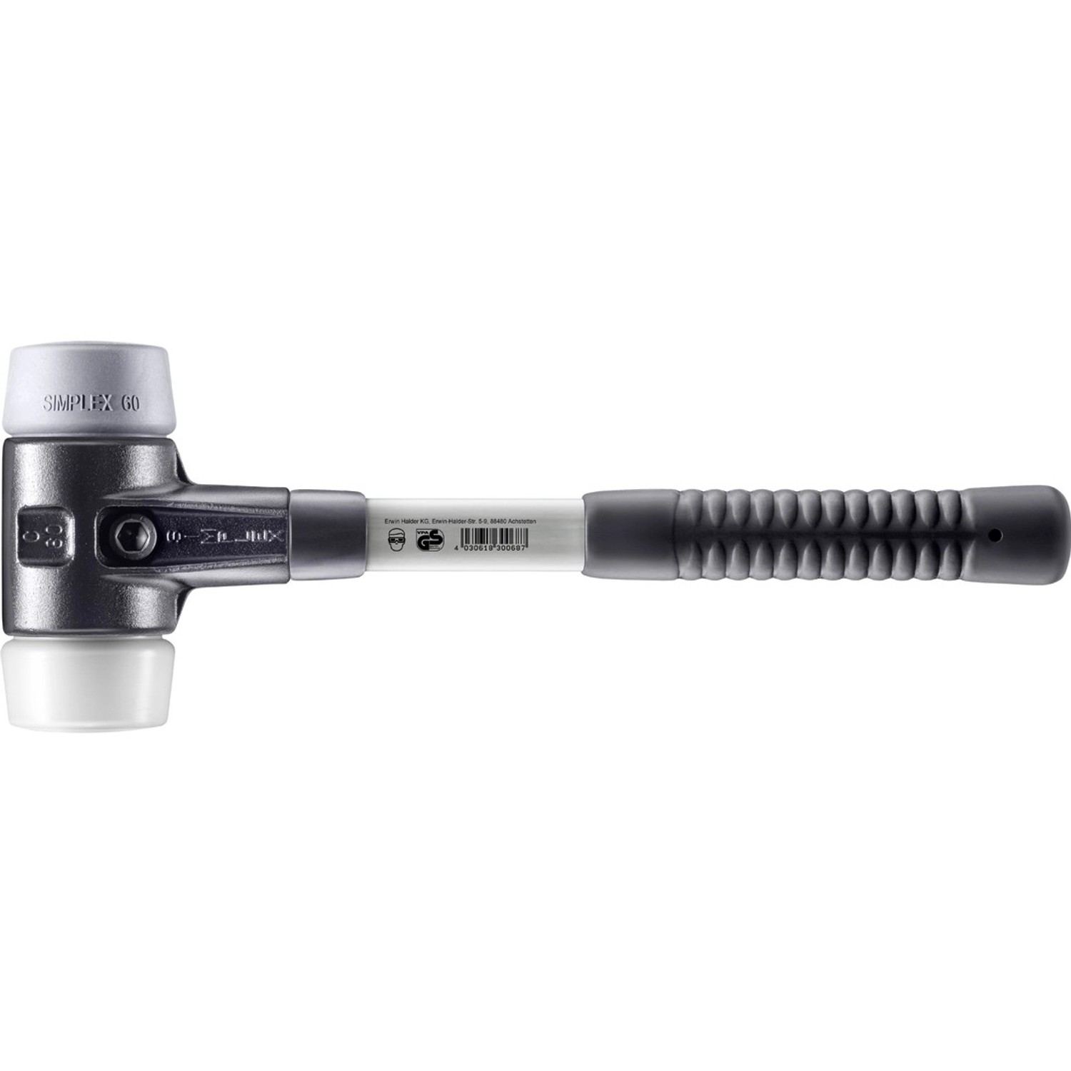 Halder Simplex Schonhammer Ø 60 mm TPE-mid Grau   Superplastik mit Verstärk günstig online kaufen