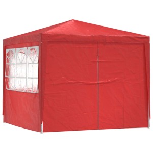 vidaXL Party-Zelt Rot 250 x 250 x 240 cm PE und Stahl 42032996