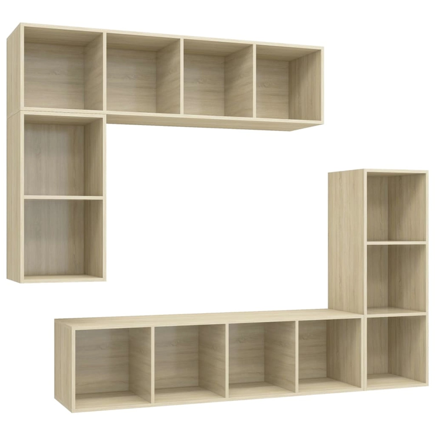 vidaXL 4-Tlg TV-Schrank-Set Sonoma-Eiche Holzwerkstoff 3079820